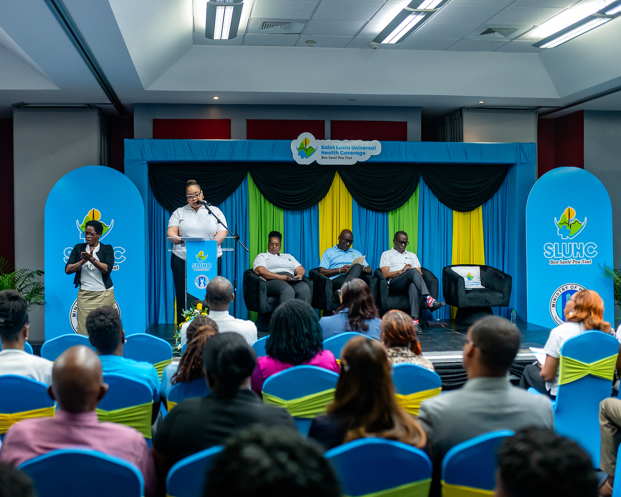 Saint Lucia Universal Health Coverage Name, Logo and Website officially launched Tuesday 17th February 2026.
